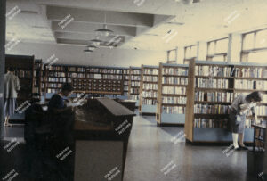 Dalston Library, interior, c.1970.