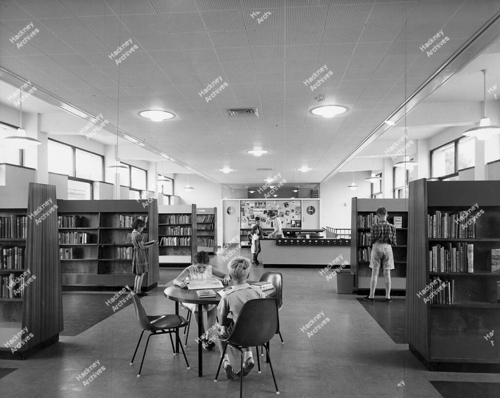 Dalston Library, interiors of children’s section c.1968.