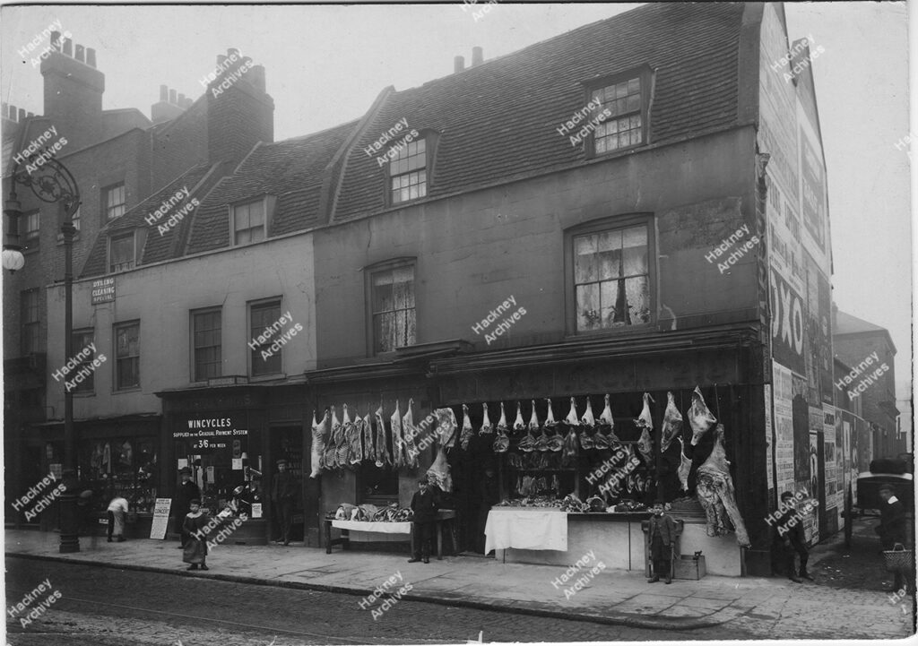 209-213 Mare Street, west side, London Lane area, c.1900.