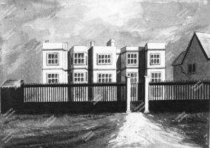 Shore Place, south Hackney; from a pen and wash drawing, c.1736.