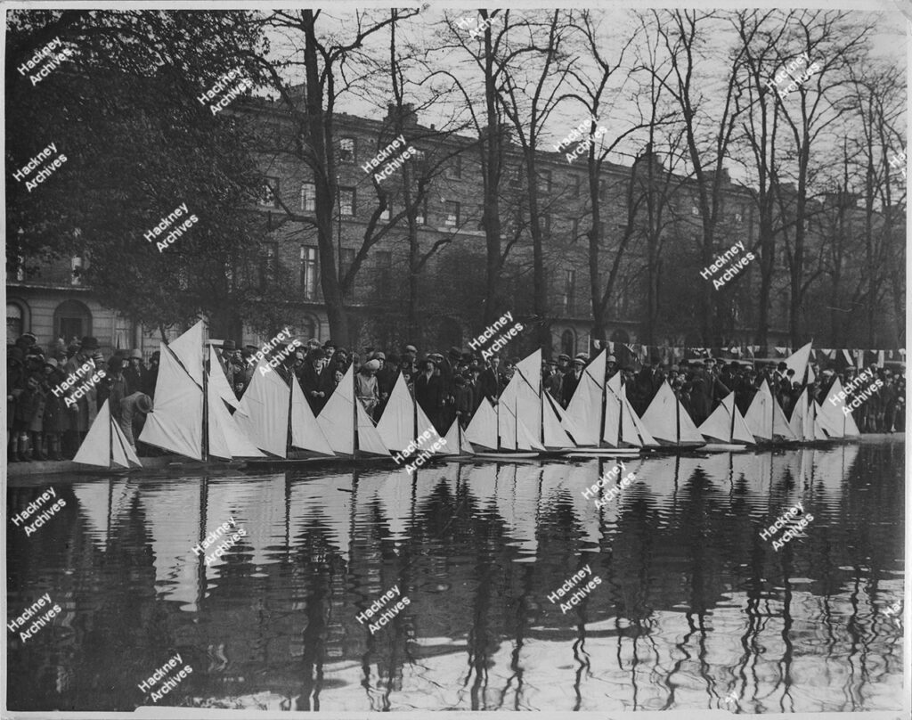Hackney and north east model Yatch Club, Clapton Common, 1928.