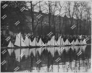 Hackney and north east model Yatch Club, Clapton Common, 1928.