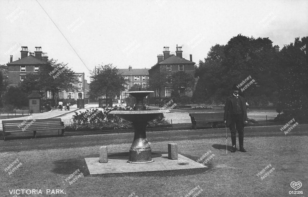 Victoria Park, Cawley Road entrance, c.1920.