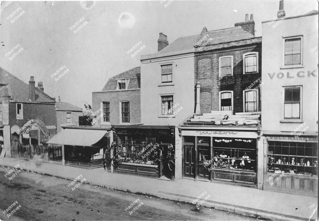Stoke Newington High Street, east  side close to Brooke Road, Hackney. 1870