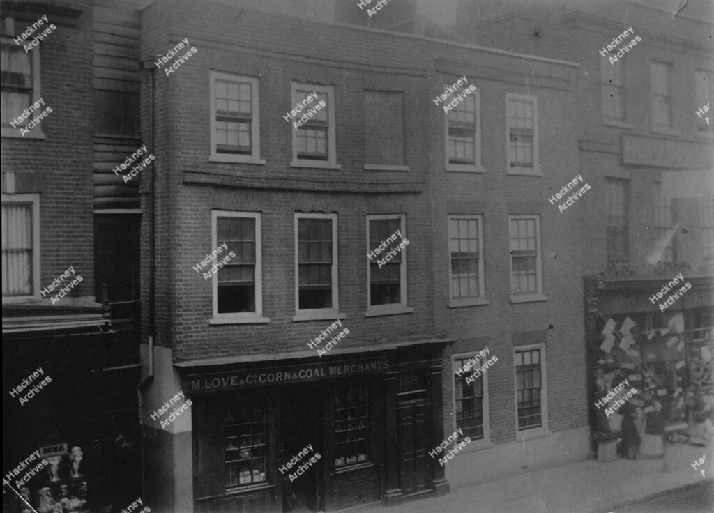 Stoke Newington High Street, west side, site of present Barclay’s Bank.  c.1870.