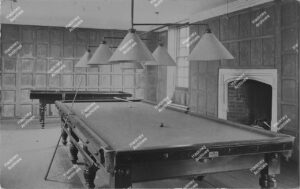 The billiard room at Sutton House, Homerton High Street when in use as St. John's Church Institute, c.1930.