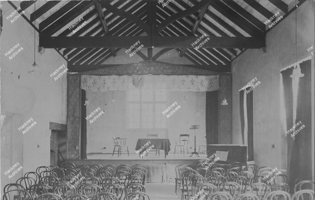 The interior of Wenlock’s Barn, St John’s Church Institute, Sutton House, Homerton High Street, c.1930