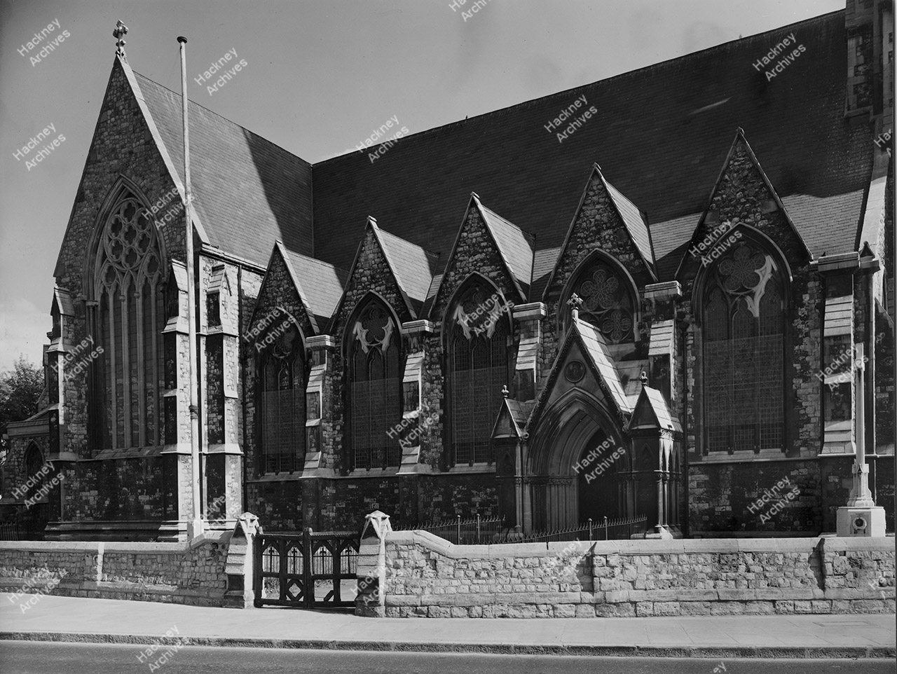 St. Mary, Stoke Newington. New Street, c.1945.