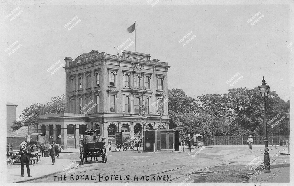 The Royal Hotel, (now Royal Inn on the Park), Wetherell Road, Hackney, c.1900.