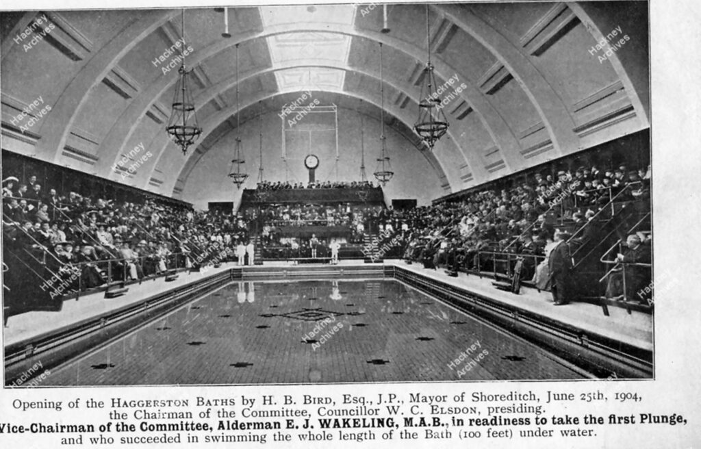 Shoreditch Metropolitan Borough Council Haggerston Public Baths and Washhouse opening ceremony, 1904.