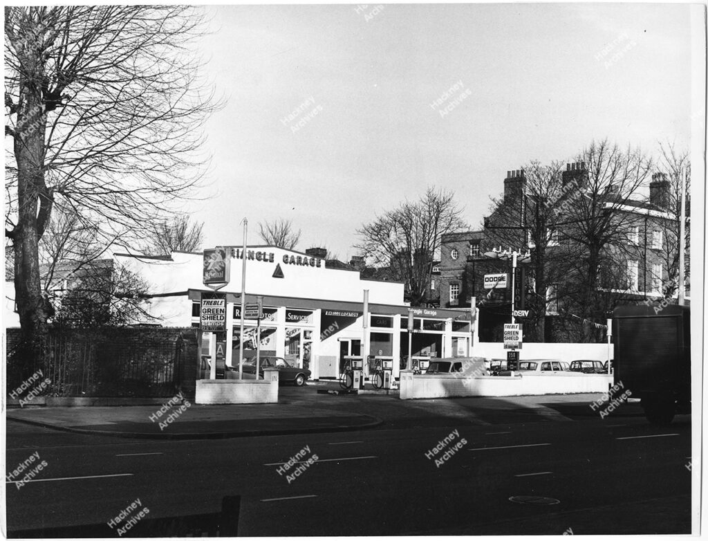 Triangle Garage, Stamford Hill, 1970.