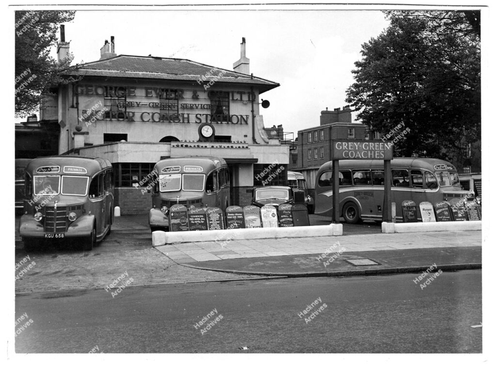 George Ewer & Co. Ltd, Motor Coach Station. 55 Stamford Hill, Hackney, c.1947.
