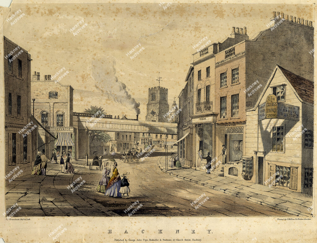 Lithograph of Mare Street, 1853.