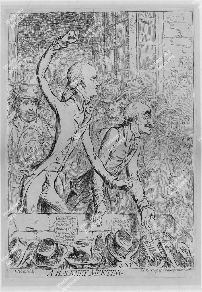 Mermaid Tavern, Hackney, ‘A Hackney meeting’, 1796.