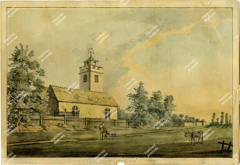 St. Mary’s Church, Stoke Newington Church, 1799.