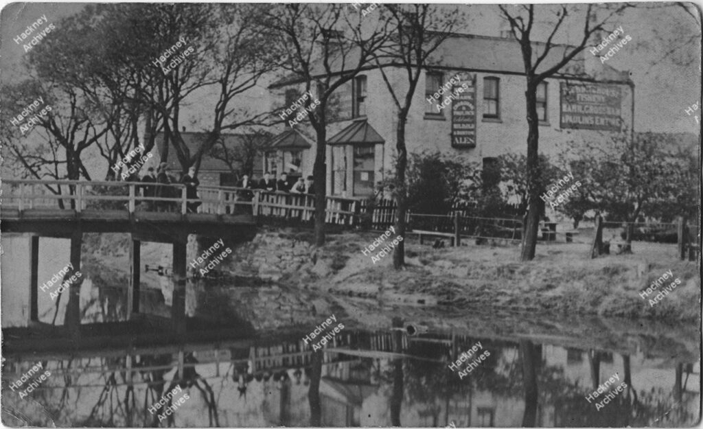White House Public House. The inn was present by 1745 and closed when an application for a renewal of the licence was refused in 1911. It was demolished in around 1913. The location is now marked by a road bridge between Hackney Marsh and east Marsh. The Inn is associated with a crossing of the River Lea between Homerton and Leyton, firstly Tyler’s Ferry, and then later a footbridge. The Inn also operated a fishery and was reputedly the haunt of highwaymen, including Dick Turpin.Hackney marches, 1920.