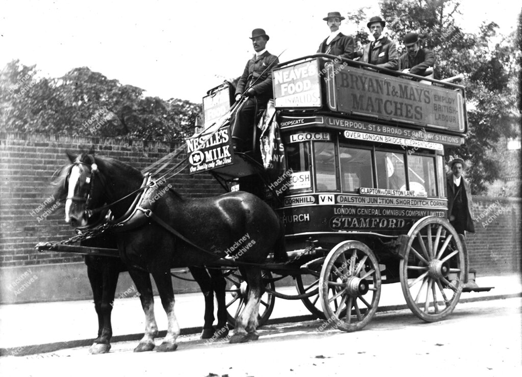 Horse bus, c.1900.