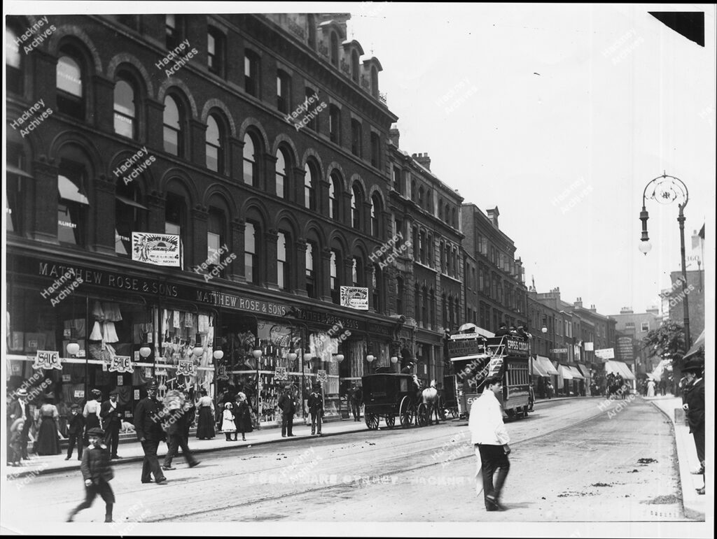 Matthew Rose & Sons Department Store, Mare Street, Hackney, c.1908.