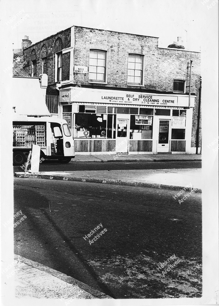 Laundrette and Dry Cleaning Centre, Well Street and corner of Morning