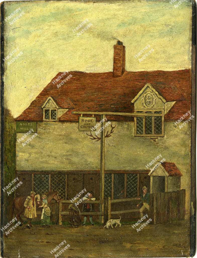 The Rose and Crown public house, Stoke Newington Church Street, Hackney, 1806.