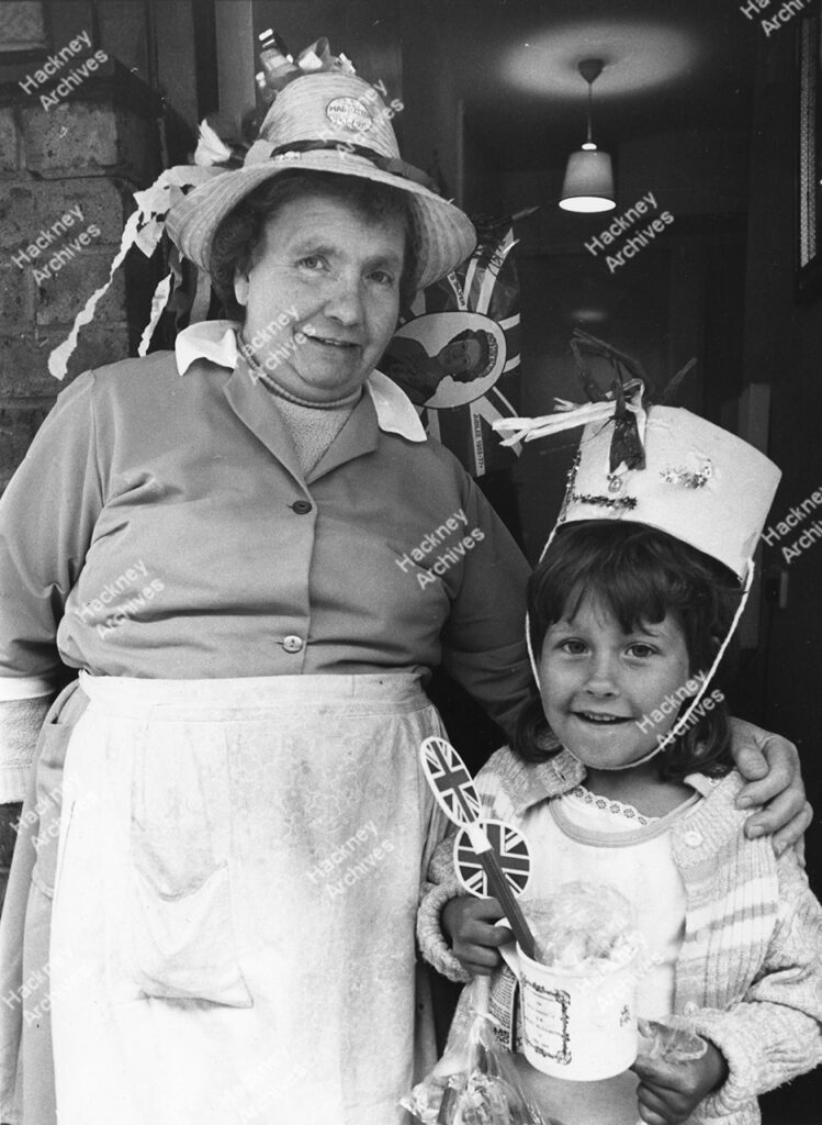 Silver Jubilee of HRH Queen Elizabeth II. Street parties on June 6 & 7, 1977: Navarino Road: Darnley Road; Nightingale Estate; Dunlace Road; Pedro Street; Trowbridge Estate; Spring Hill; Warneford Street; Poole Road/Valentine Road; Harrowgate Road.
