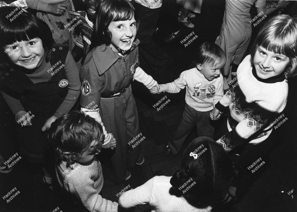 Silver Jubilee of HRH Queen Elizabeth II. Street parties on June 6 & 7, 1977: Navarino Road: Darnley Road; Nightingale Estate; Dunlace Road; Pedro Street; Trowbridge Estate; Spring Hill; Warneford Street; Poole Road/Valentine Road; Harrowgate Road.