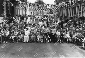 Silver Jubilee of HRH Queen Elizabeth II. Street parties on June 6 & 7, 1977: Navarino Road: Darnley Road; Nightingale Estate; Dunlace Road; Pedro Street; Trowbridge Estate; Spring Hill; Warneford Street; Poole Road/Valentine Road; Harrowgate Road.