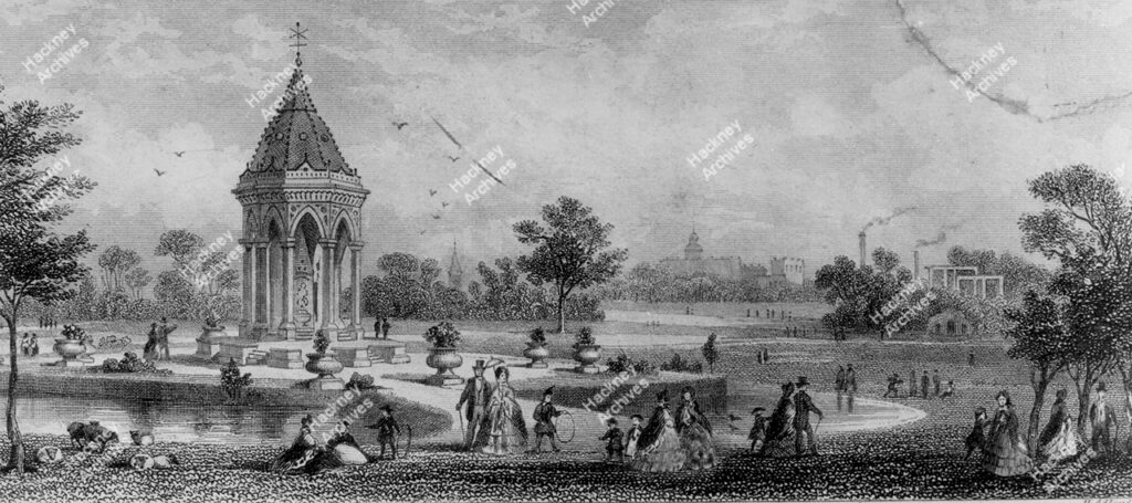 Home of William Defoe, Stoke Newington Church Street, Hackney. 1827.