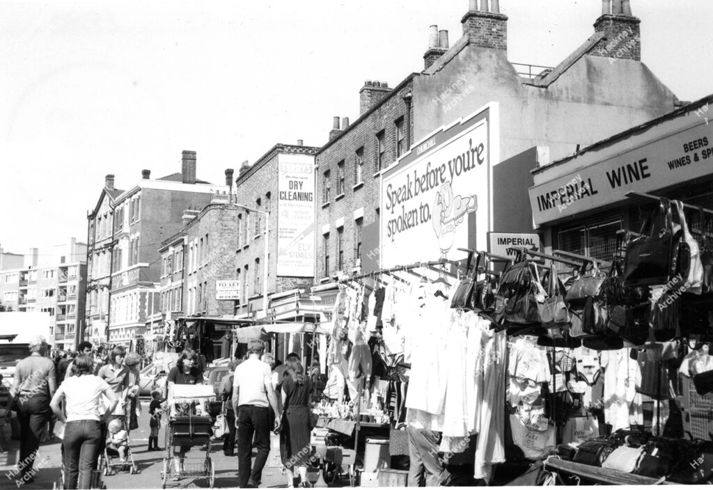 Hoxton Street market, 1980.