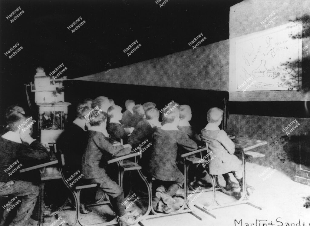 Evening Study, class room, Stoke Newington Grammar School. Manor Road. Hackney, c.1904