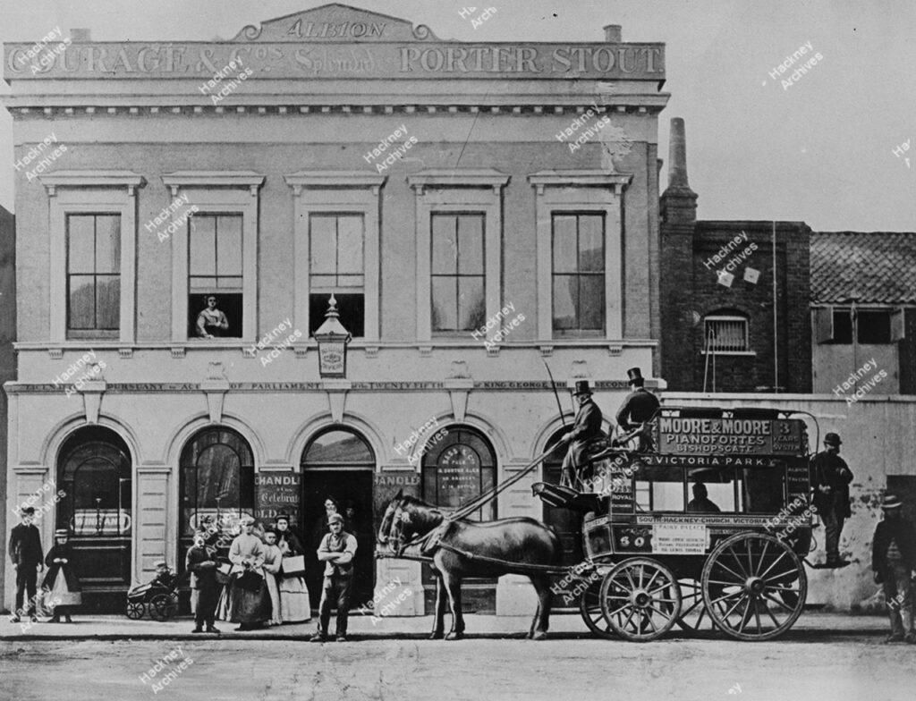 The Albion public house, Lauriston Road, Hackney, c.1870.