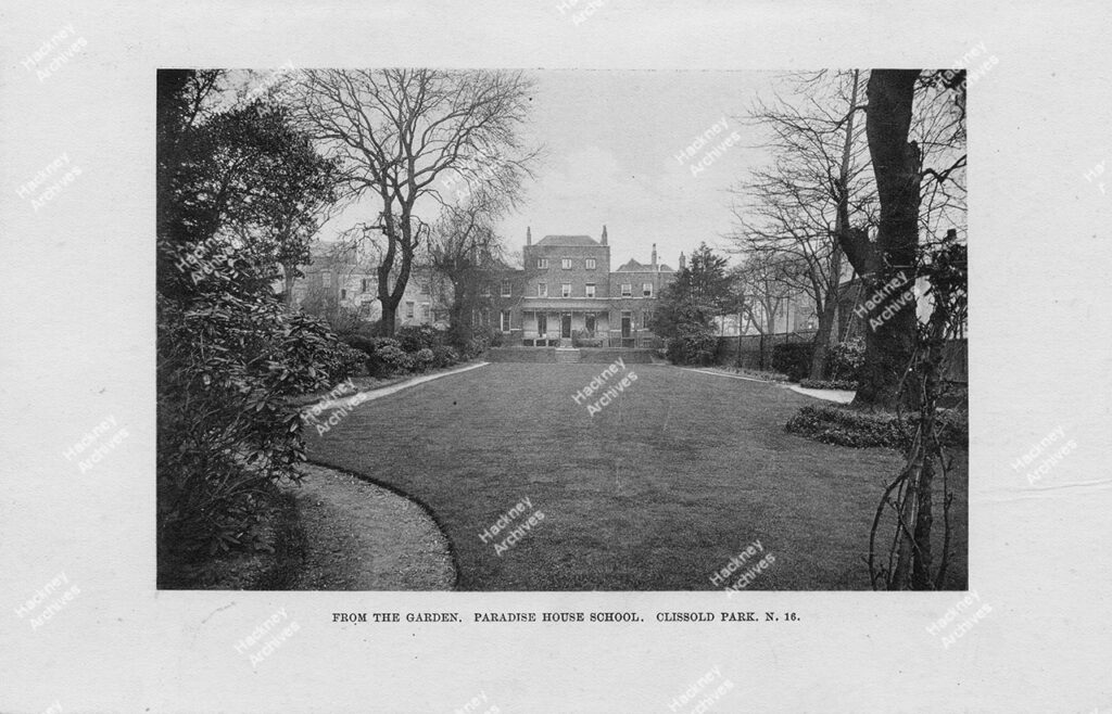 Paradise House School, Paradise Row, Clissold Park, Stoke Newington, Hackney, c.1900.
