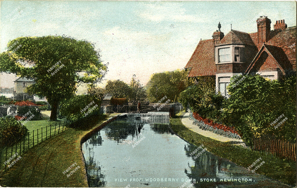 New River, View from Woodberry Down, Stoke Newington. 1900.