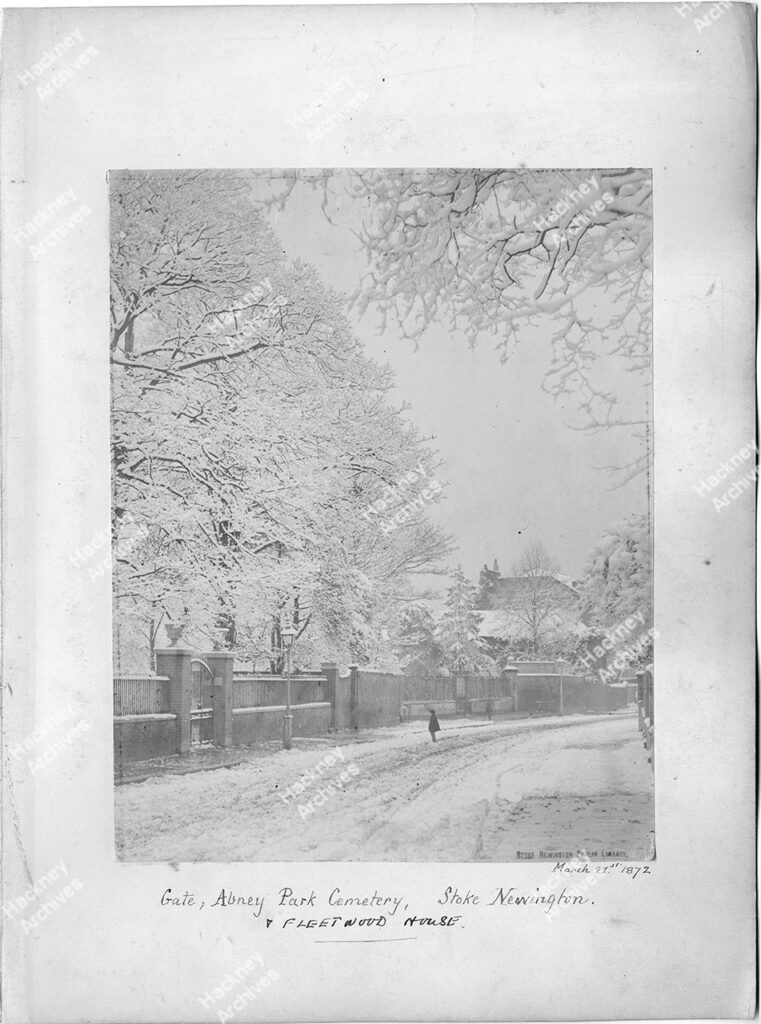 Abney Park Cemetery and Fleetwood House, Stoke Newington, Hackney. 1872.
