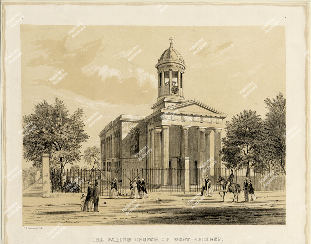 Parish Church of west Hackney, 1845.