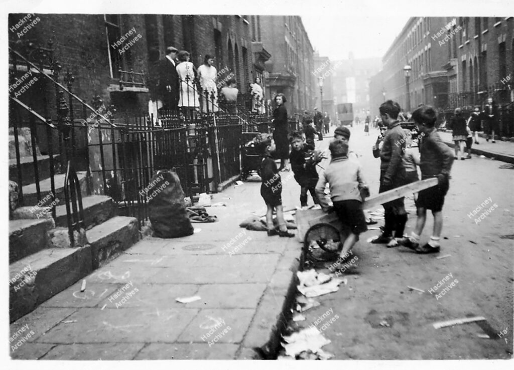 Essex Street, Hoxton, looking towards Hoxton Street, c.1935.