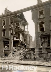 Bomb damage on Mentmore Terrace