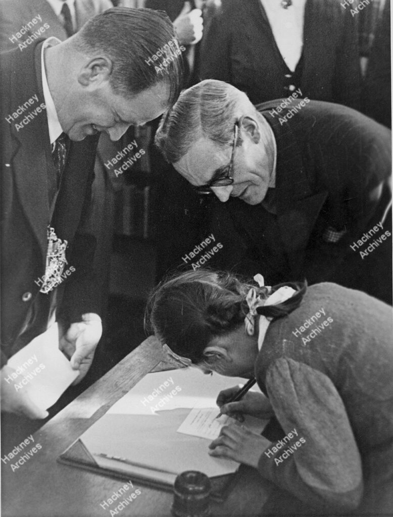 Opening of Hackney Wick Library, October 1947.