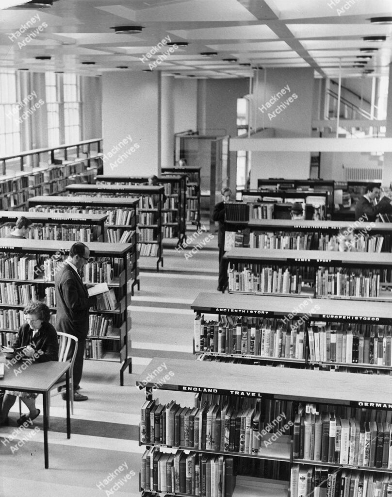 Hackney Central Library, Mare Street, c.1965.