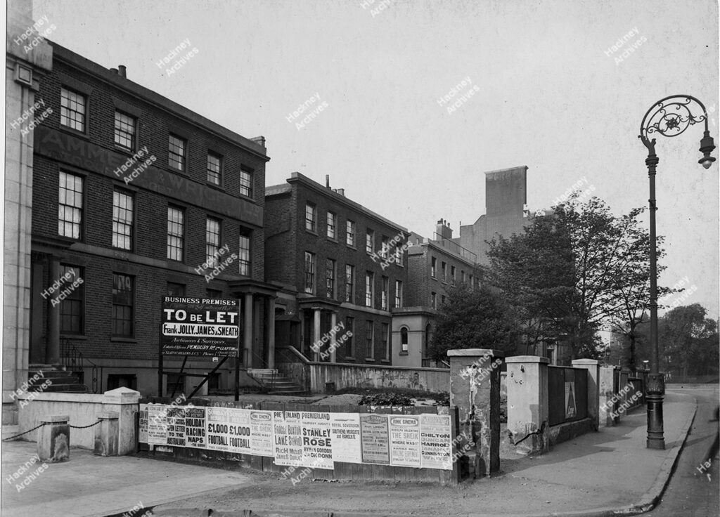 east side of Lower Clapton Road, between Urswick Road and the Police Station, prior to the widening, c.1925.