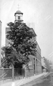 Ram's Chapel, Homerton High Street, from the south-west, c.1890.
