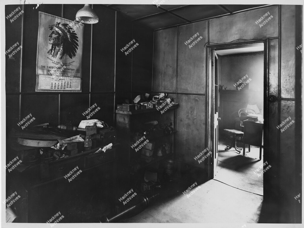 Interior of Webes Koate LTD, Kingsland Road, Hackney. 1956