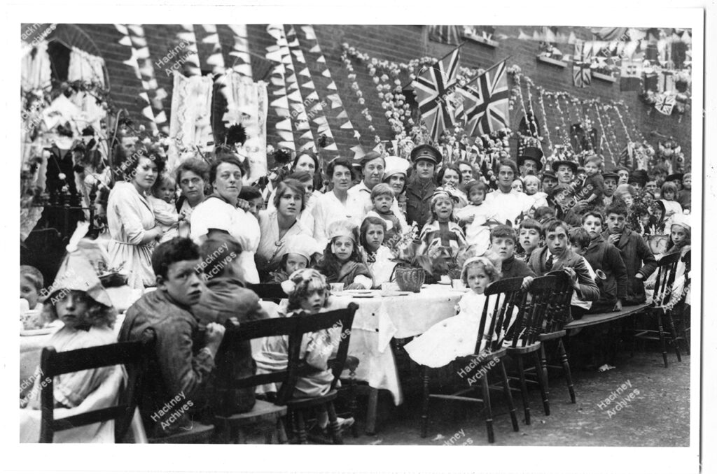Peace celebration party in Digby Road, 1919.