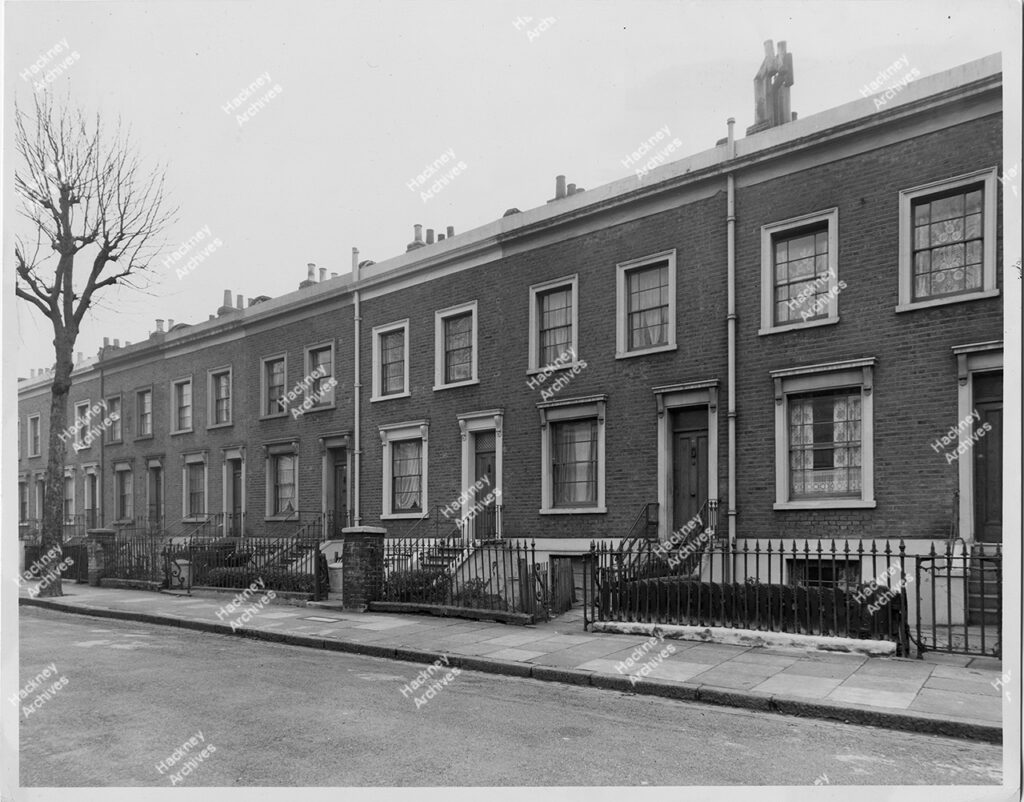 44-58 Brownlow Road terraces, Dalston, Hackney, c.1960.