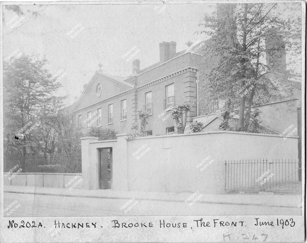 Brooke House, Upper Clapton Road, Hackney. 1903.