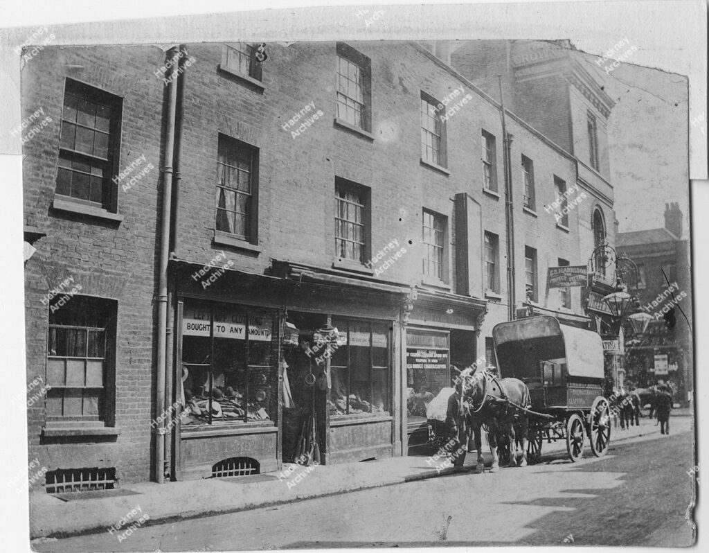 The Three Crowns public house, Stoke Newington Church Street, Hackney, c.1895.