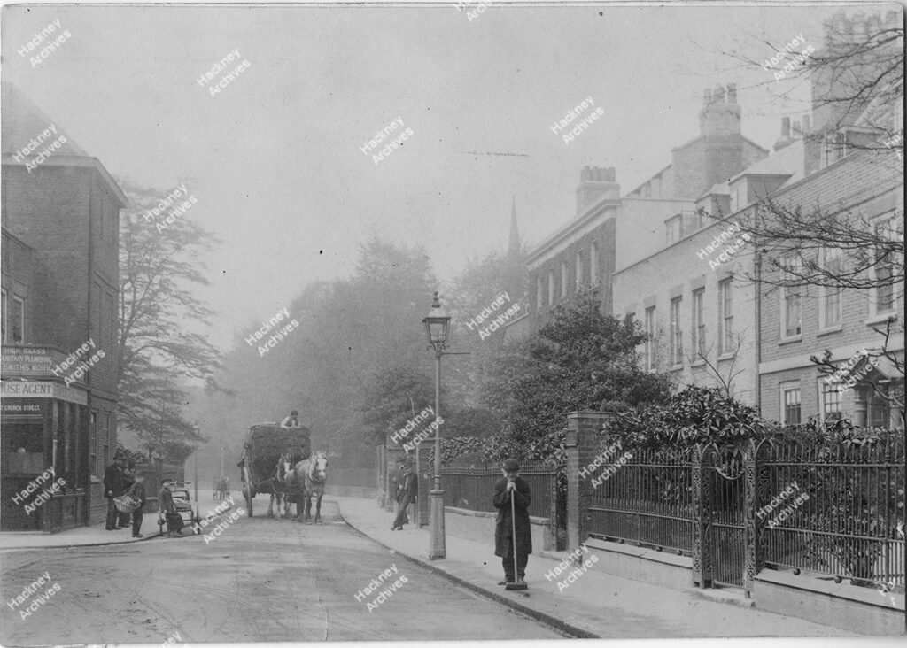 Stoke Newington Church Street junction with Albion Road, Hackney, c.1890.