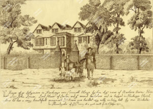 Barber’s Barn, Mare Street. This print is thought to date from the 19th century