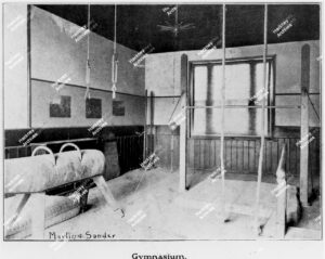 The gymnasium at Stoke Newington Grammar School, c.1904.