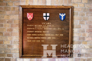 Uppingham Avenue, St Anselm's Church, Vicars Board